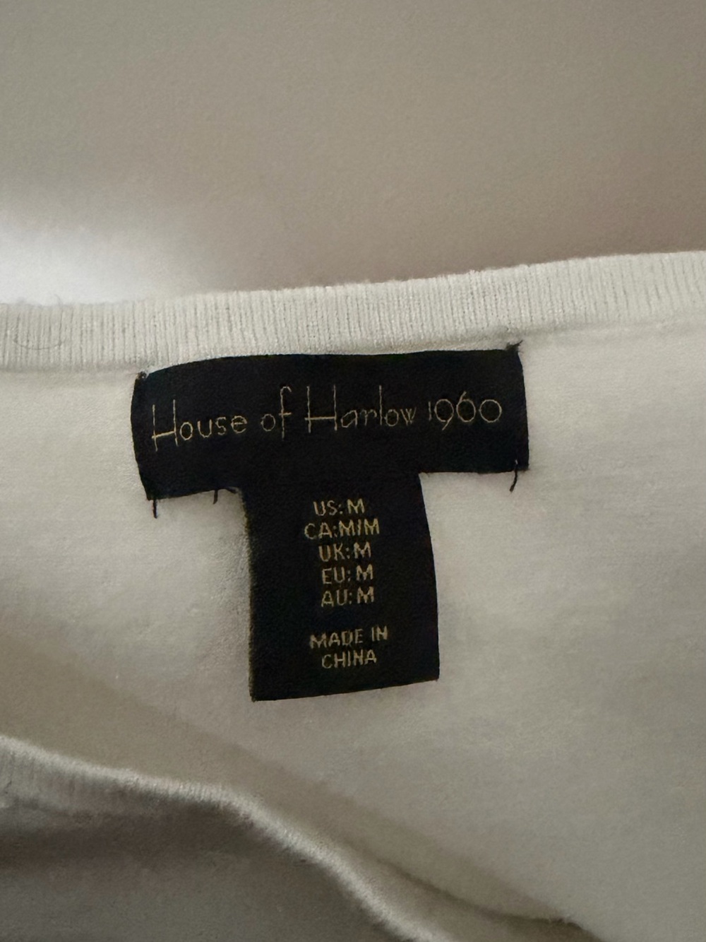 House of Harlow 1960 White Peplum Top - Picture 4 of 4